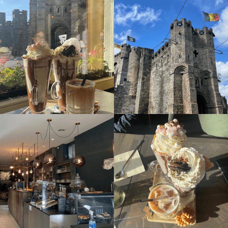 4 pictures in choc coffee, Gravensteen Castle 