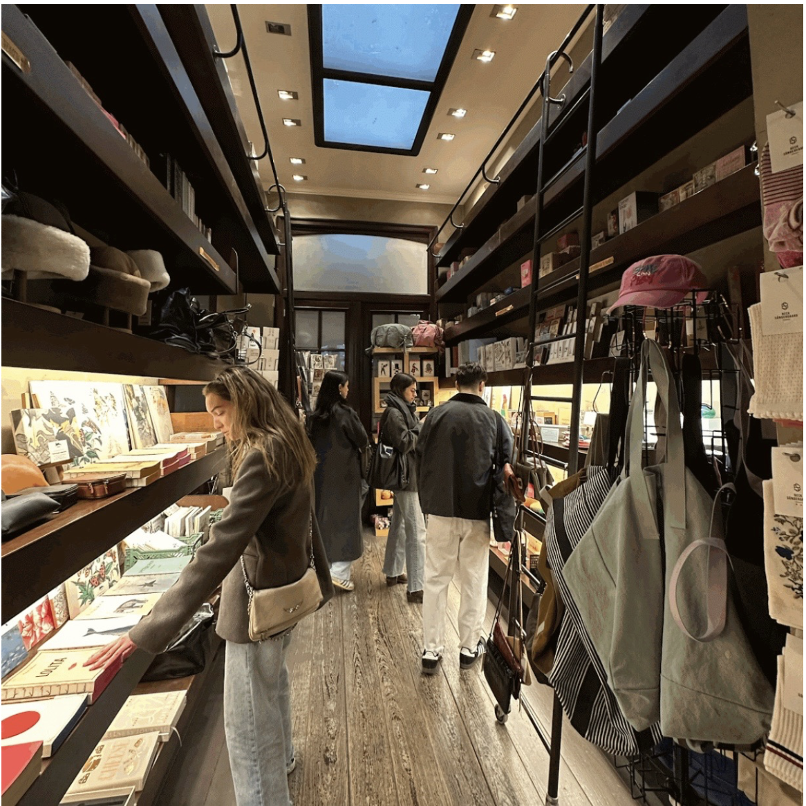 Leather goods shop selling bags and wallets