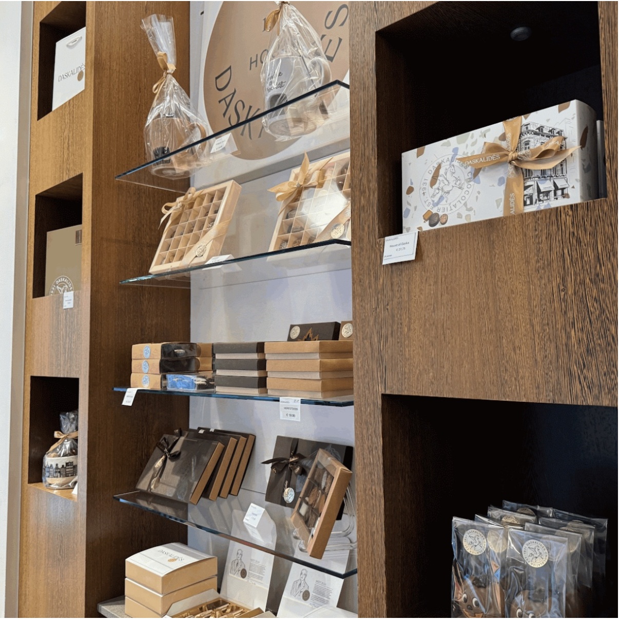 Belgian chocolate box displayed in a shop in Ghent
