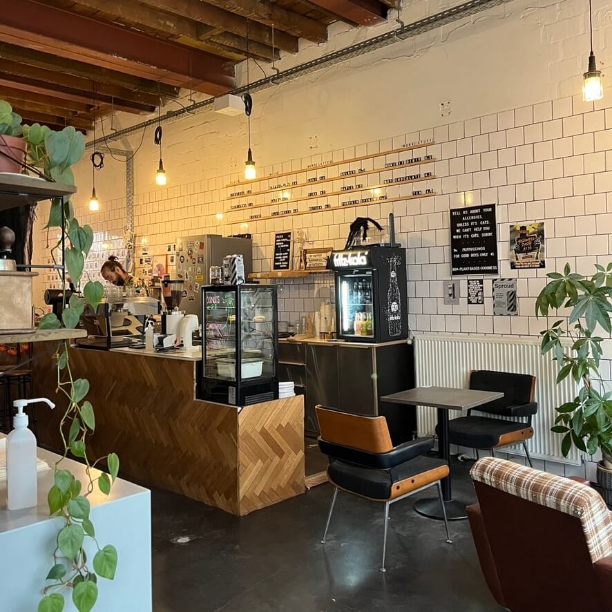 The interior of the coffee bar Full circle coffee