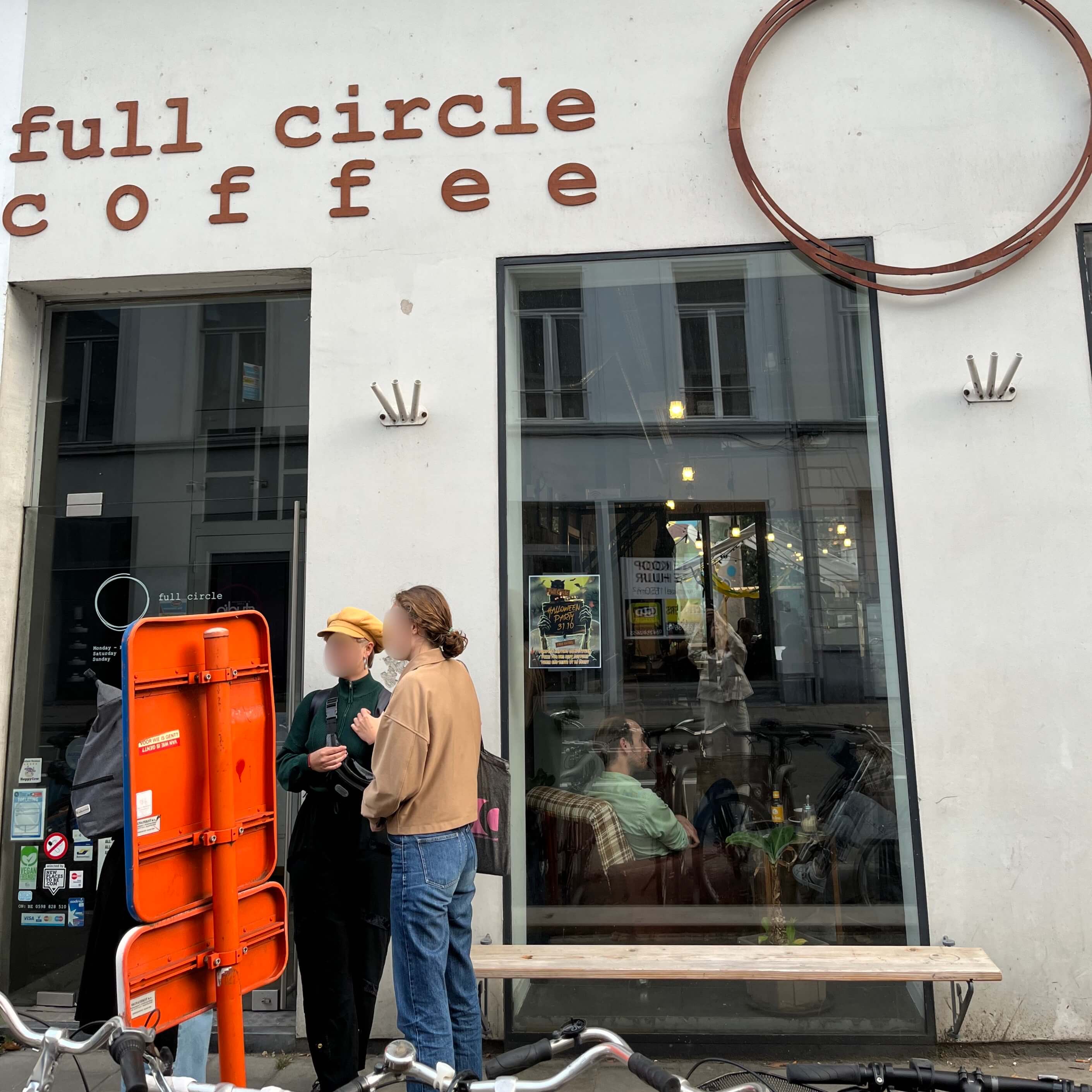 The exterior of the coffee bar Full circle coffee