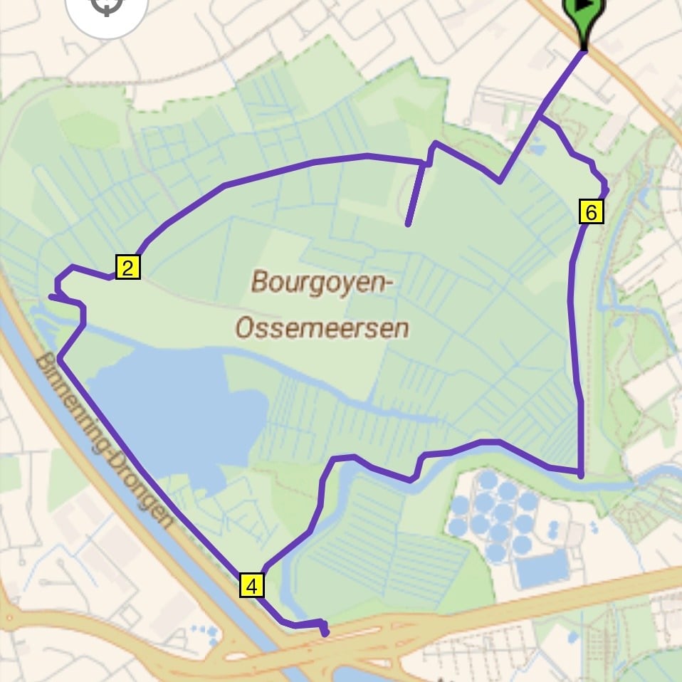 Blue route Bourgoyen map