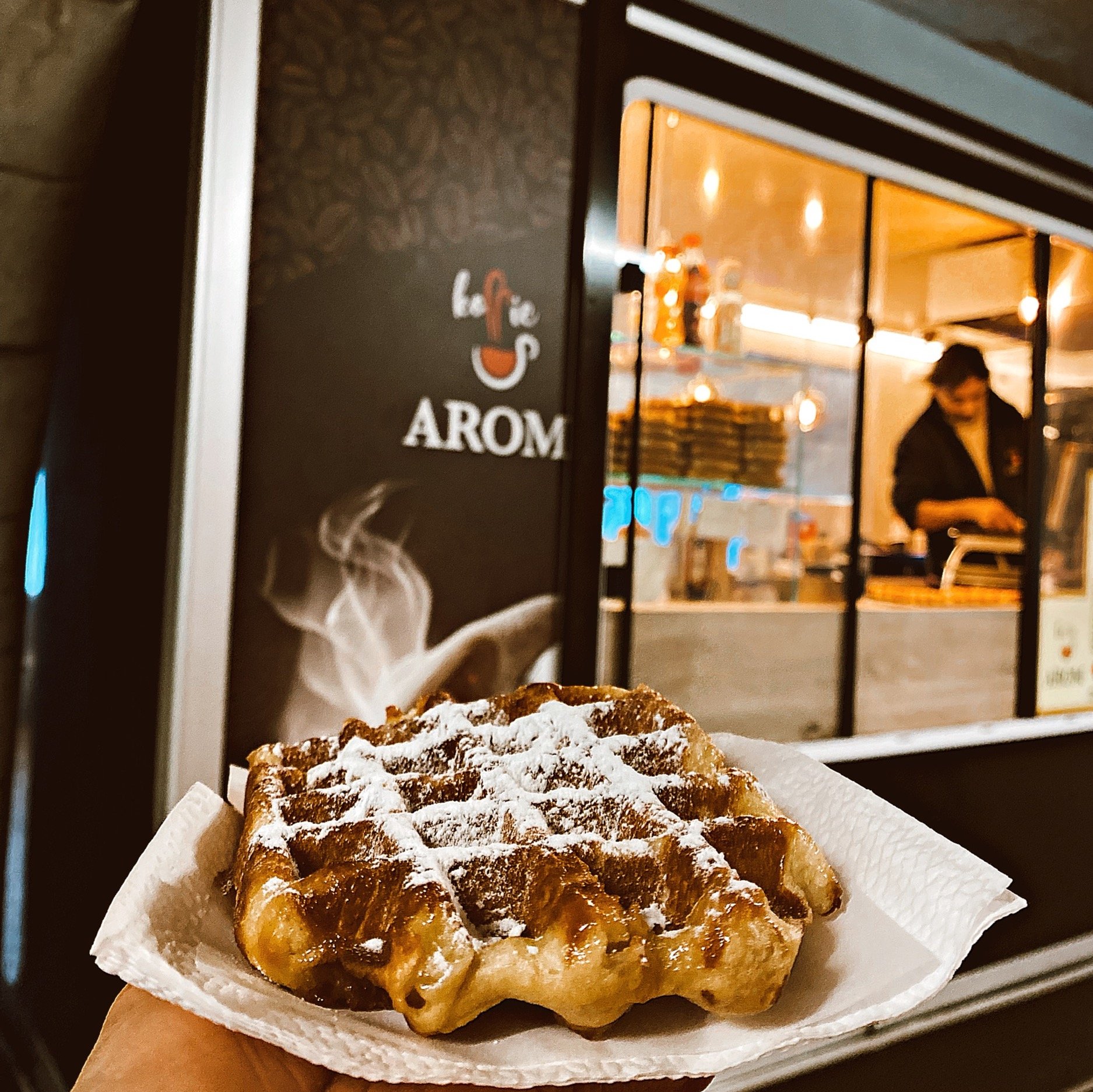 Delicious waffles in Gent-Saint-Pieters