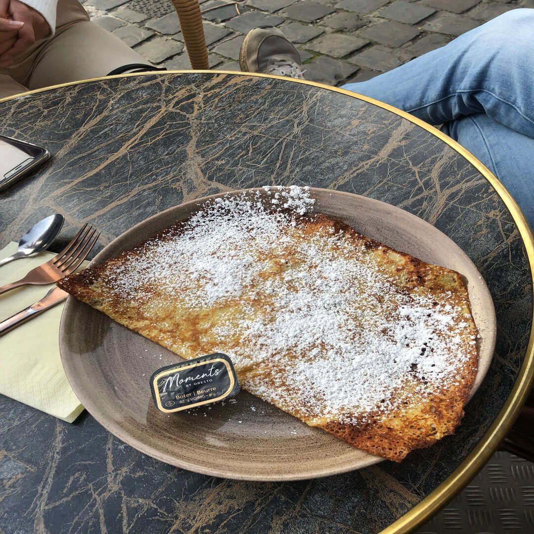 Belgian pancake with sugar at In Choc 