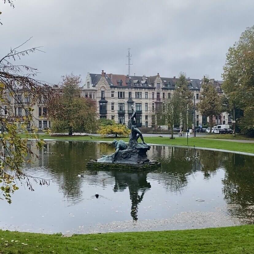 Statue in Citadelpark in Ghent