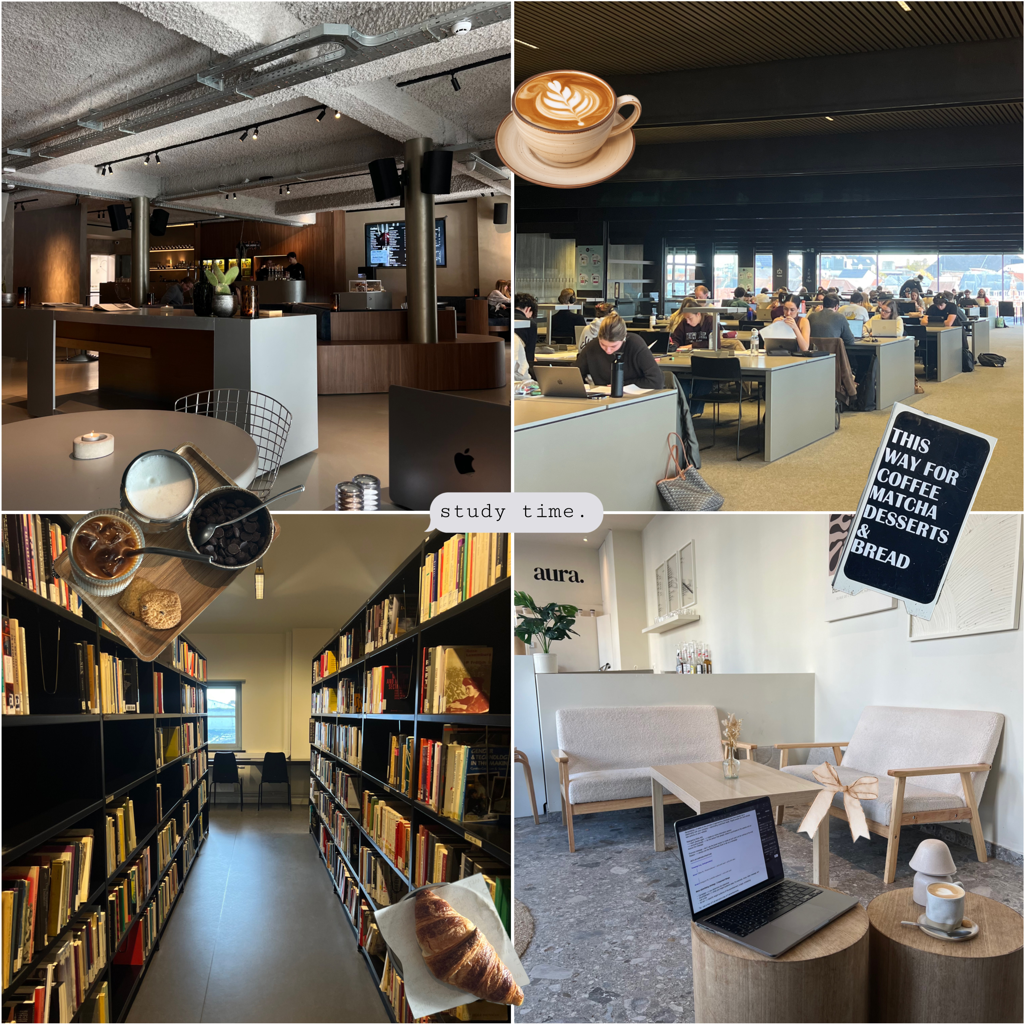 café and libraries for studying in Ghent